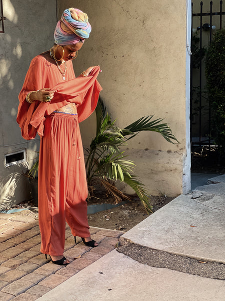 Alabama Peach 2pc Pants Set