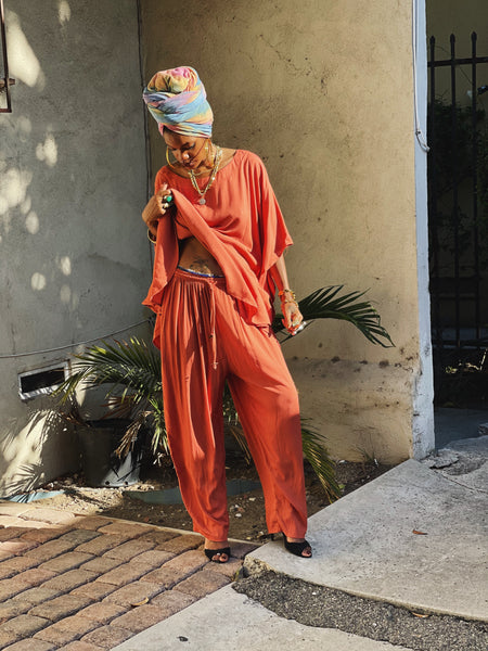 Alabama Peach 2pc Pants Set