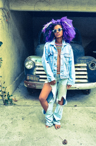Women's Oversized Vintage Denim Jacket