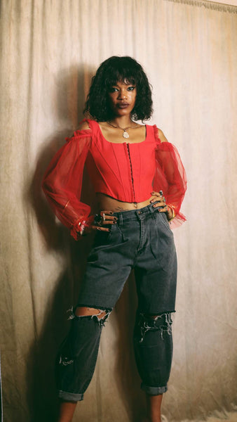 HAWT & SPICY RED CORSET TOP