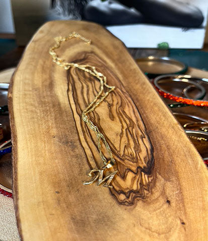 Small Gold Initial Necklace