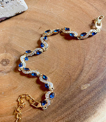 Blue Raindrop Anklet
