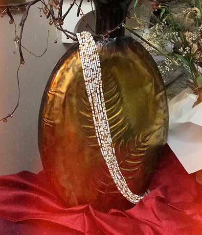 Orange Waist Beads with Bronze Accent