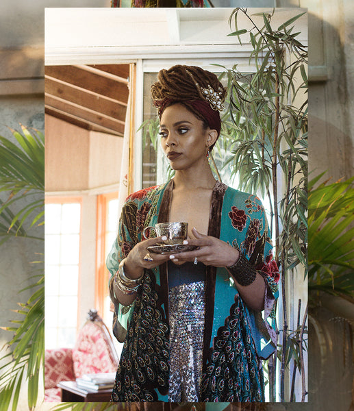 Epitome of Beauty Peacock Kimono