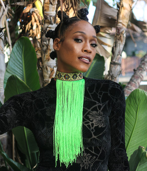 Fringe choker sales