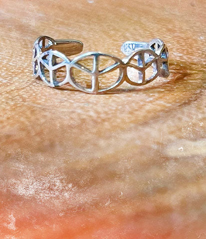 Peace Sterling Silver Toe Ring