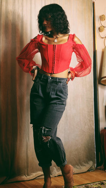 HAWT & SPICY RED CORSET TOP