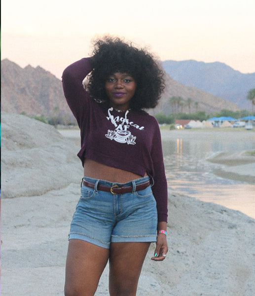 Magical AF Cropped Jersey Hoodies