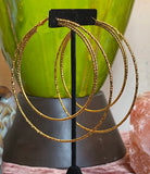 Triple Threat Hoop Earrings