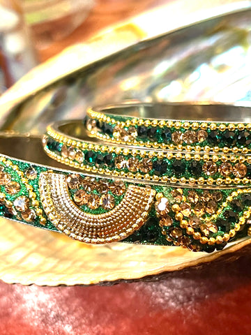 Jumbo Bali Bling Bangle Set