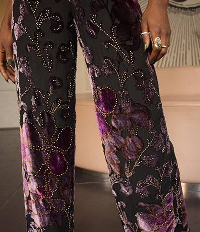 Patchwork Drawstring Pants