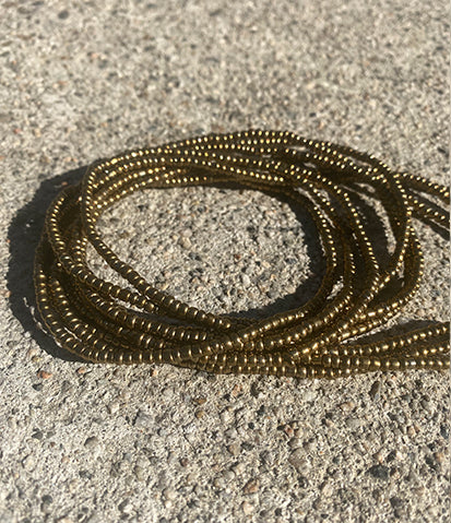 Black, White and Gold Waist Beads