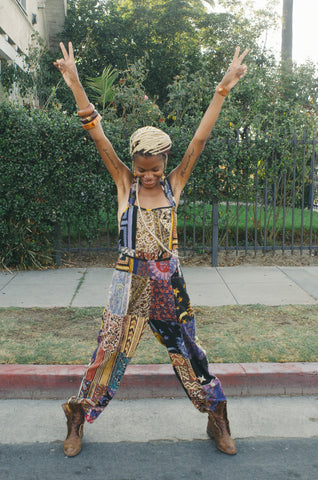 Patchwork overalls