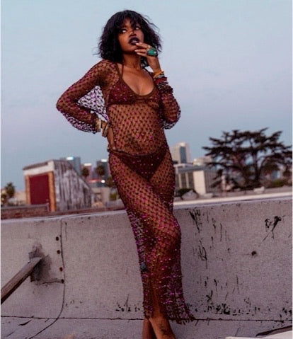 Catch Me If You Can Bronze Net Dress