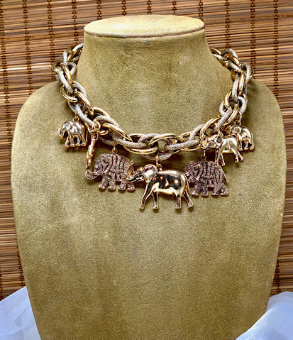 The Elephants Are Marching Necklace