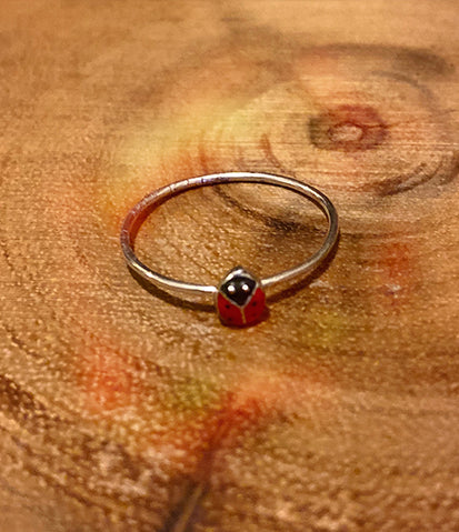 Lil Lady Bug Sterling Silver Toe Ring