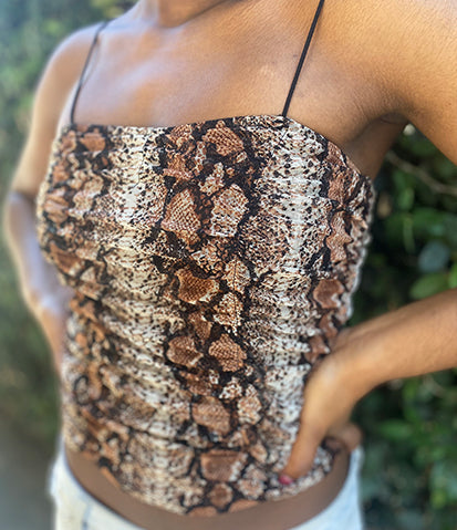 Snakeskin Slinky Top